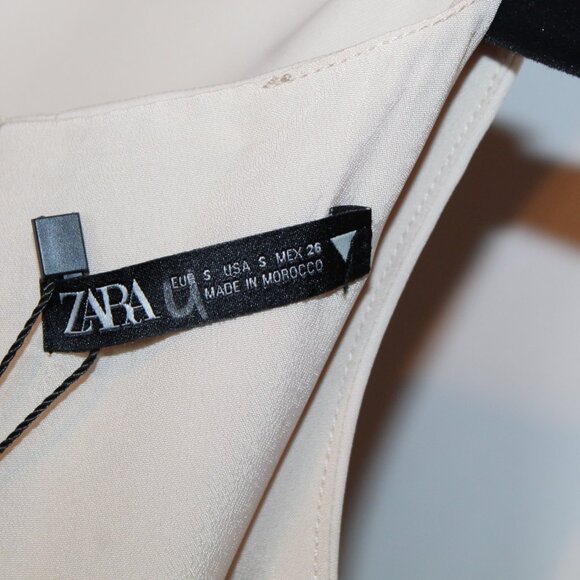 New Zara Sleeveless Chiffon Mini Dress - Picture 5 of 7